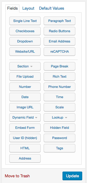 FMP available field types