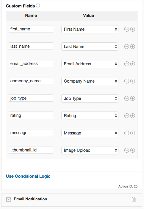FMP form actions field mapping