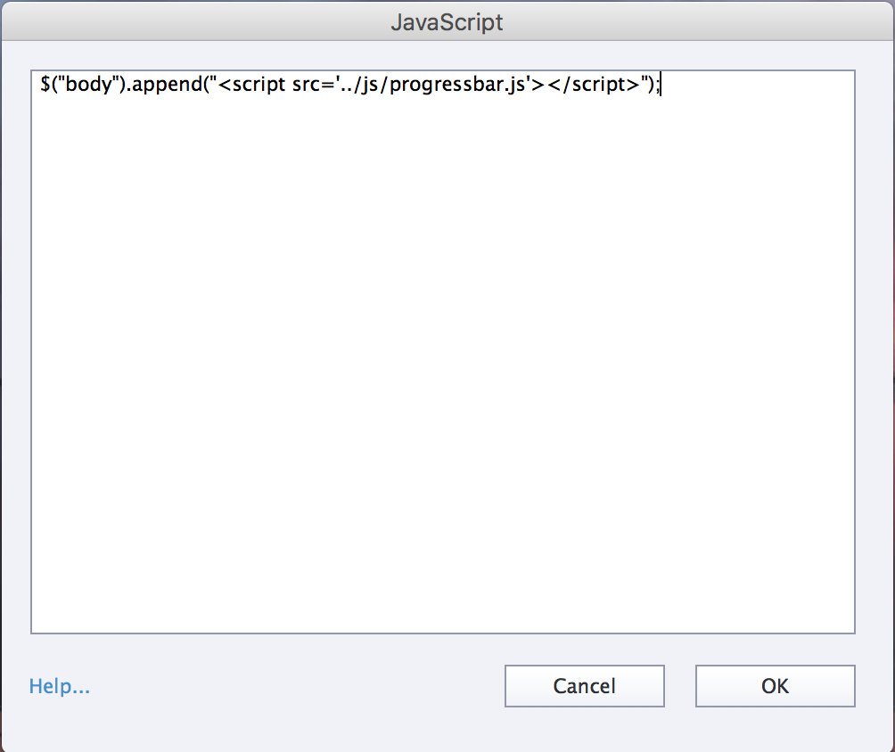 Captivate Progress bar include javascript Captivate Progress bar include javascript
