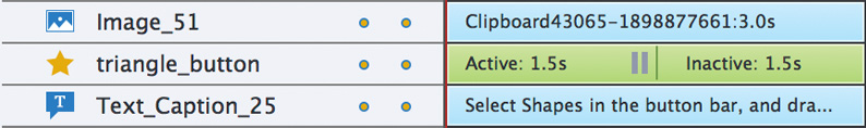 Button on timeline Button on timeline